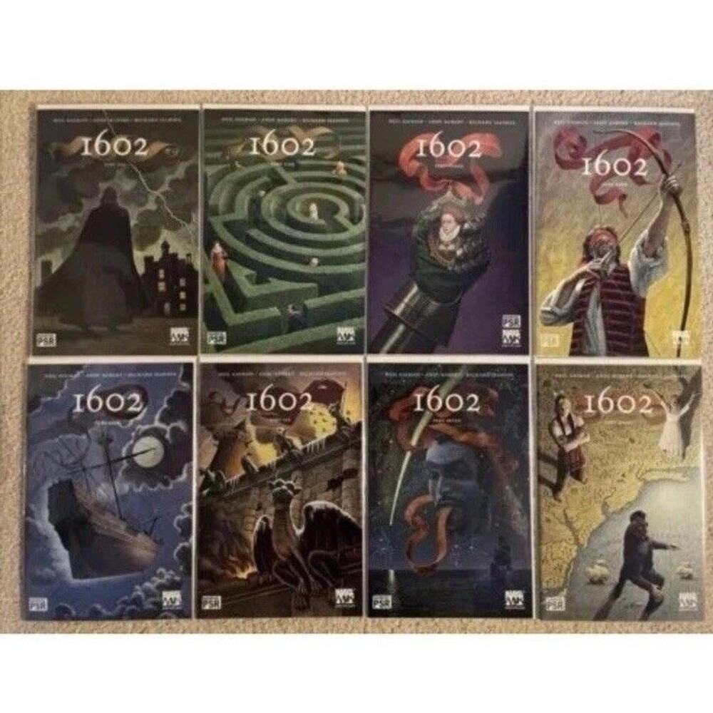 Marvel 1602 #1-8 Neil Gaiman Mint Full Series Lot Of 8 Comic Books Marvel Comics